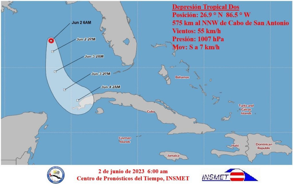 Cono de trayectoria de tormenta tropical Arlene