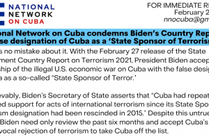 La administración de Joe Biden publicó este martes el Informe de Estados Unidos sobre el terrorismo y continúa la designación de Cuba como