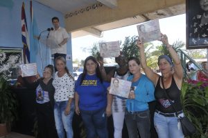 El 8 de marzo último, Día Internacional de la Mujer, se realizó un acto político-cultural en la comunidad rural costera de Carbonera.