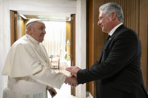 El presidente de la República Miguel Díaz-Canel Bermúdez ha acudido en la jornada de este martes hasta la Santa Sede.