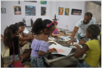 Vigía: burbujas durante primera jornada de taller de verano
