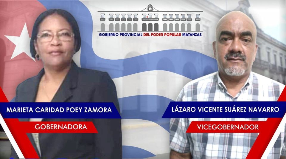 De acuerdo con los resultados y según lo regulado por el Artículo N. 249.1 de la Ley Electoral, al alcanzar más de la mitad de los votos válidos emitidos, resultó Marieta Caridad Poey Zamora electa Gobernadora de Matanzas, y Lázaro Vicente Suárez Navarro como Vicegobernador.
