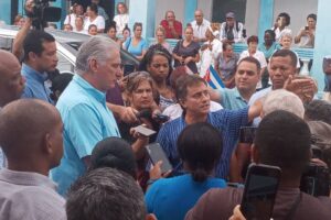 Hasta el municipio de Unión de Reyes llegó el Primer Secretario del Partido y Presidente cubano, Miguel Díaz-Canel Bermúdez