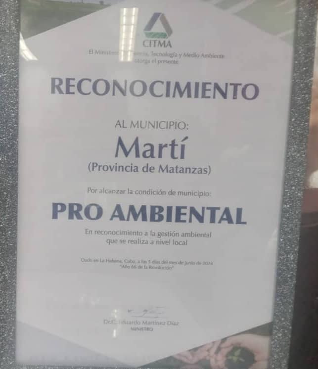 Matanzas, municipio destacado por su labor medioambiental
