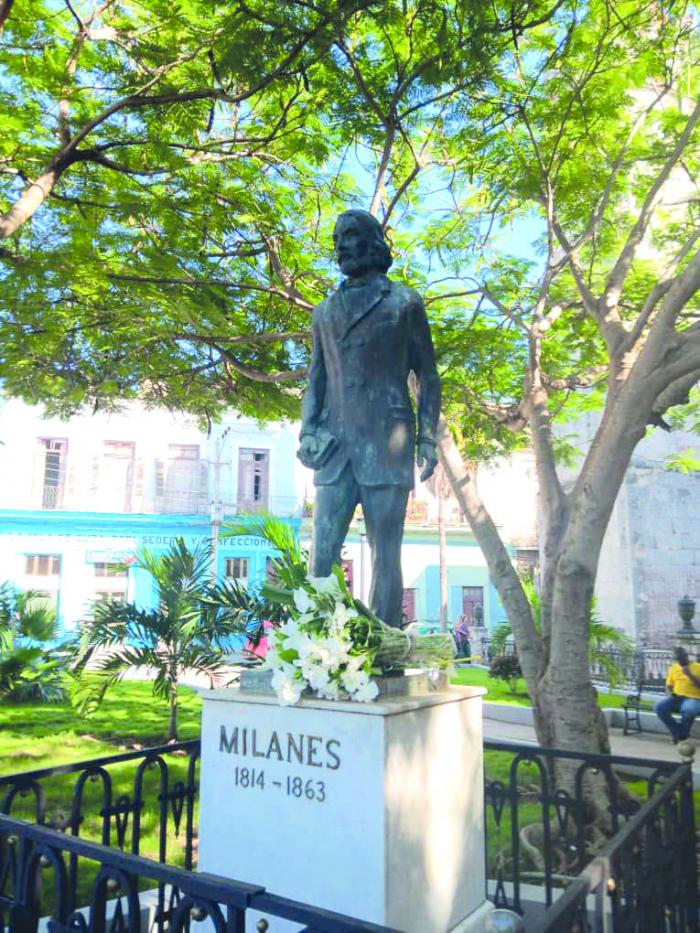 Escultura de José Jacinto Milanés. Foto- Tomada de X