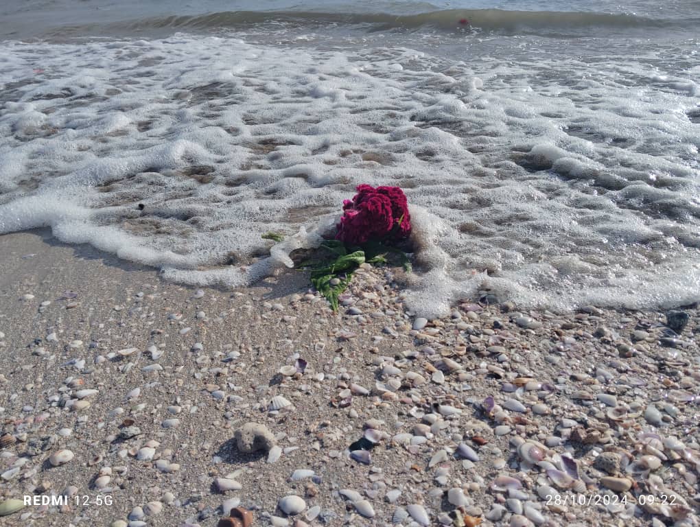 La flor en el agua