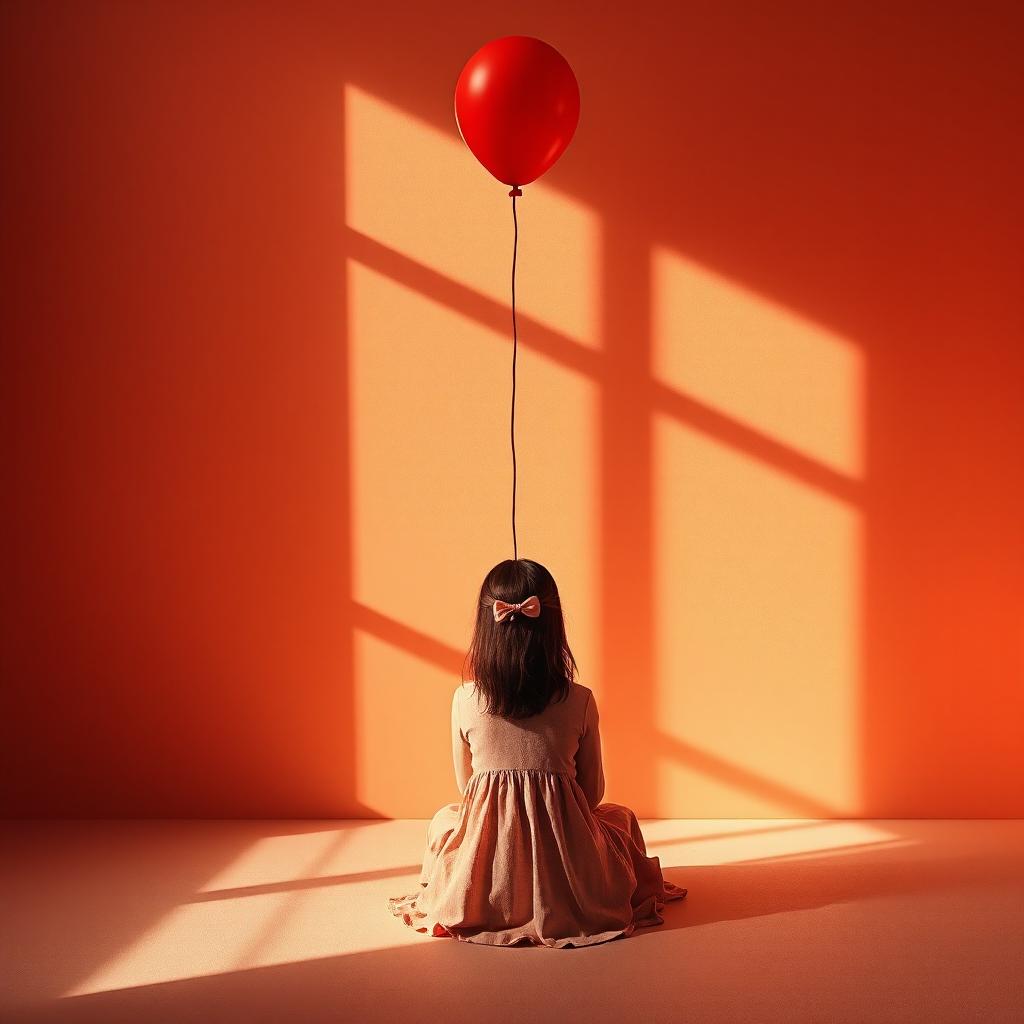 Un jardín de globos rojos