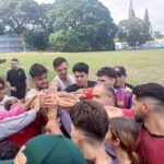 Clase de fútbol americano en Universidad de Matanzas