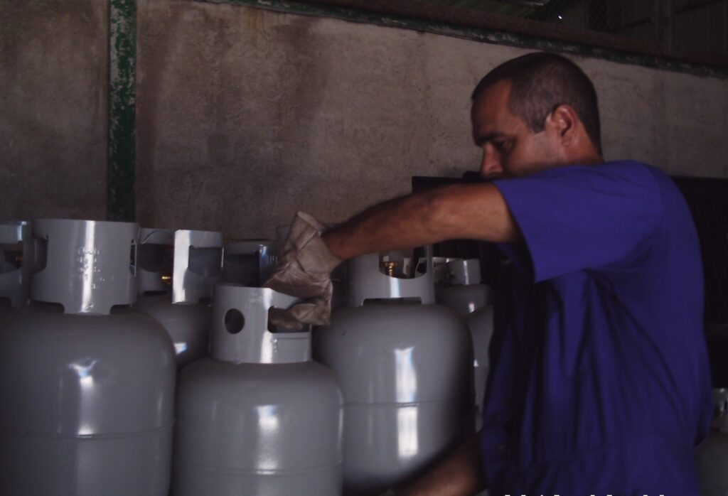 Entrega de gas licuado