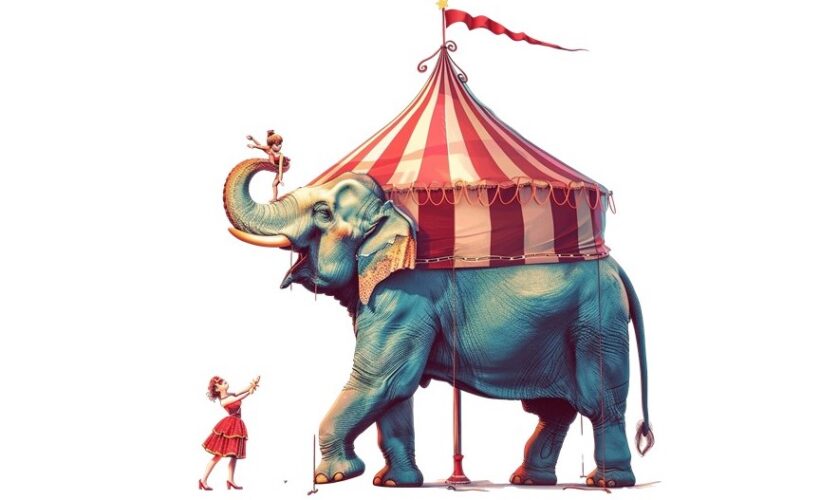 ¡Una elefanta en Ciénaga de Zapata!. Imagen ilustrativa tomada de pngtree.com