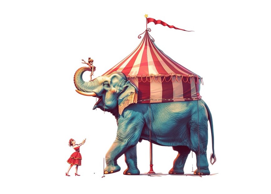 ¡Una elefanta en Ciénaga de Zapata!. Imagen ilustrativa tomada de pngtree.com