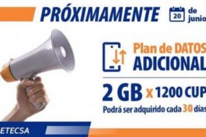 Nuevo plan adicional de datos