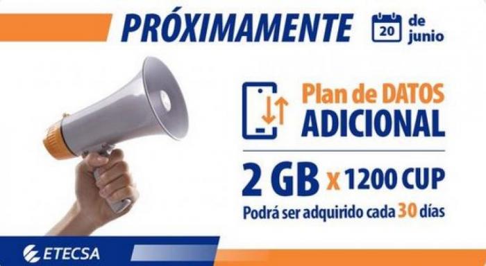 Nuevo plan adicional de datos