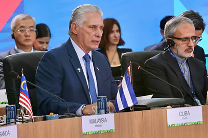Intervención del Presidente cubano en XVII Cumbre de los BRICS