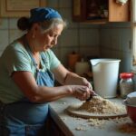 Mujeres: el rostro invisible del trabajo doméstico. Imagen generada por IA en Hugging Face con Flux.1