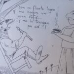 Postales Matanceras: La flauta mágica. Ilustración Carlos J. Hoyos