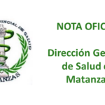 Nota Oficial de la Dirección General de Salud en Matanzas