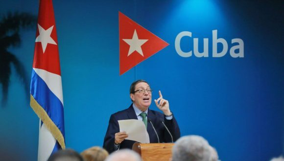 El canciller afirmó que “lo que está haciendo el Departamento de Estado, su Secretario de Estado y algún que otro subsecretario, no es diplomático. Foto: Enrique González Díaz/ Cubadebate.