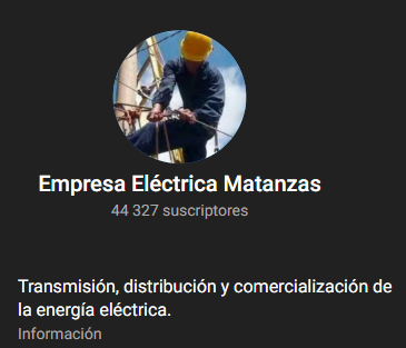 Canal de Telegram Empresa Eléctrica de Matanzas - Unión Eléctrica