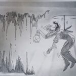 Manuel Santos Parga, descubridor de la Cueva de Bellamar. Ilustración: Carlos Junior Hoyos