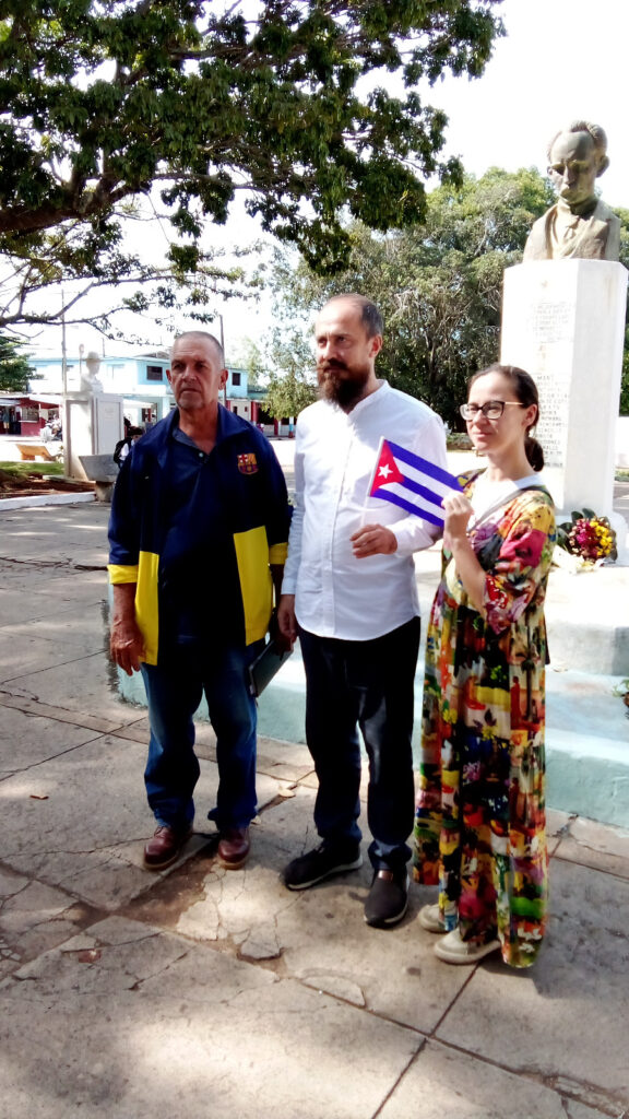 Visita Jagüey Grande Leonid Savin, Presidente de la Junta Directiva de la Fundación Fidel Castro de Rusia