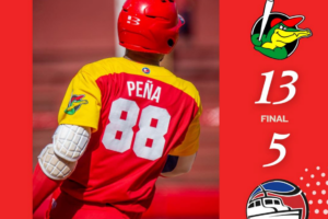 Matanzas toma desquite frente a los Alazanes. Foto: tomada de la página de Facebook de los Cocodrilos de Matanzas