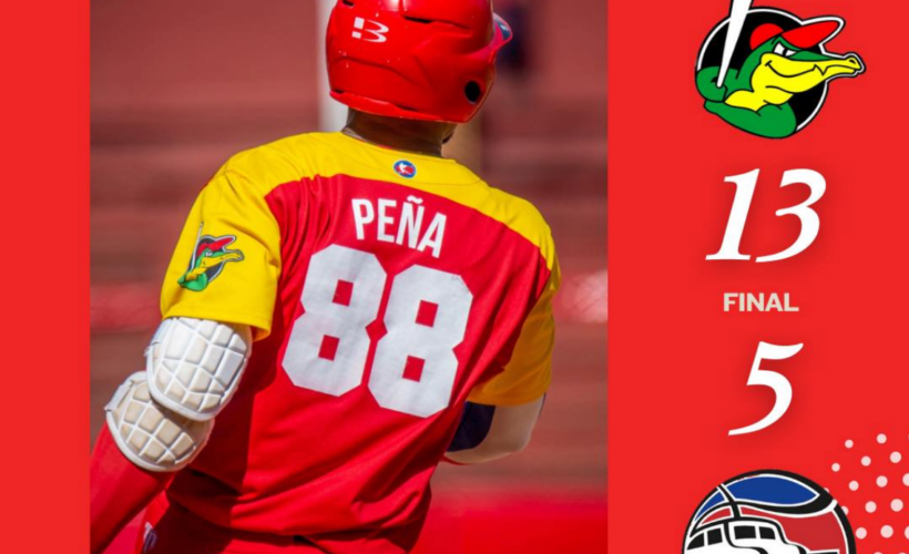 Matanzas toma desquite frente a los Alazanes. Foto: tomada de la página de Facebook de los Cocodrilos de Matanzas