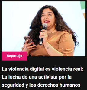 Violencia digital. Foto tomada de unwomen.org