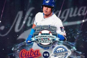 Cuba vs Nicaragua Tope de Preparación rumbo al Clásico Mundial de Béisbol. Foto: tomada de radiosurco.icrt.cu