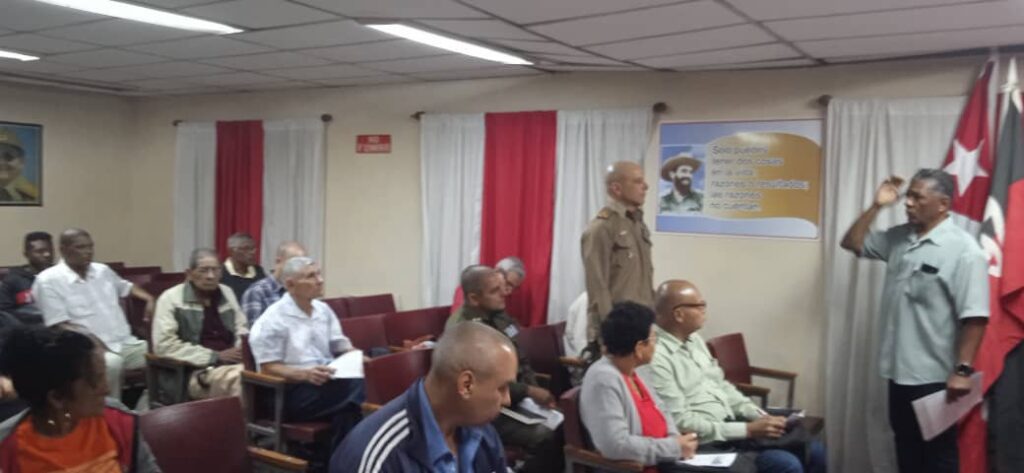 Sesiona balance provincial de la Asociación de Combatientes de la Revolución Cubana ACRC en Matanzas