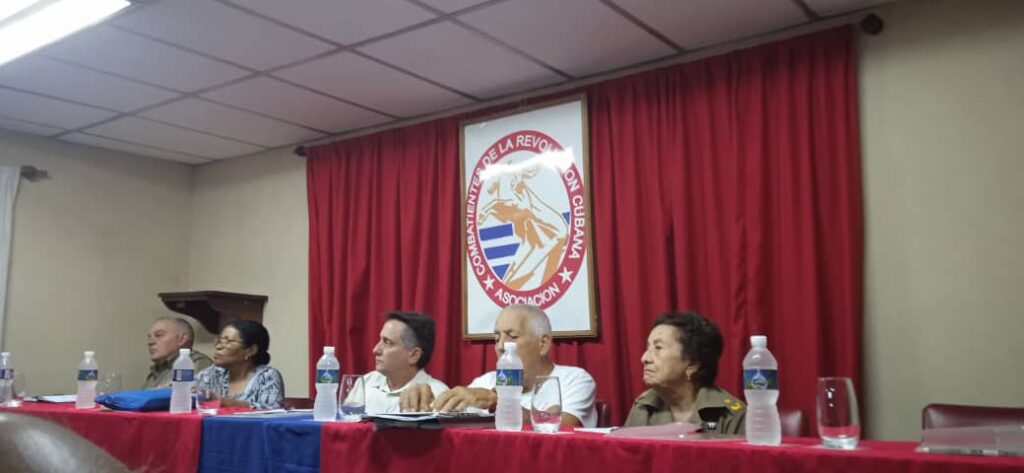 Sesiona balance provincial de la Asociación de Combatientes de la Revolución Cubana ACRC en Matanzas
