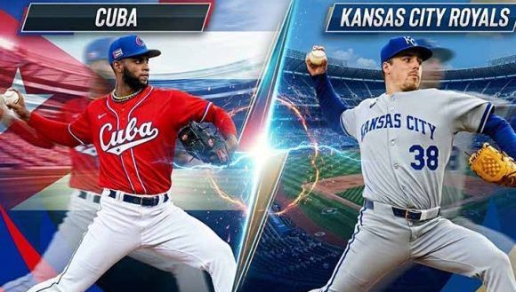 Cuba vs Kansas City Royals previo al Clásico Mundial de Béisbol. Foto: tomada de Cubadebate