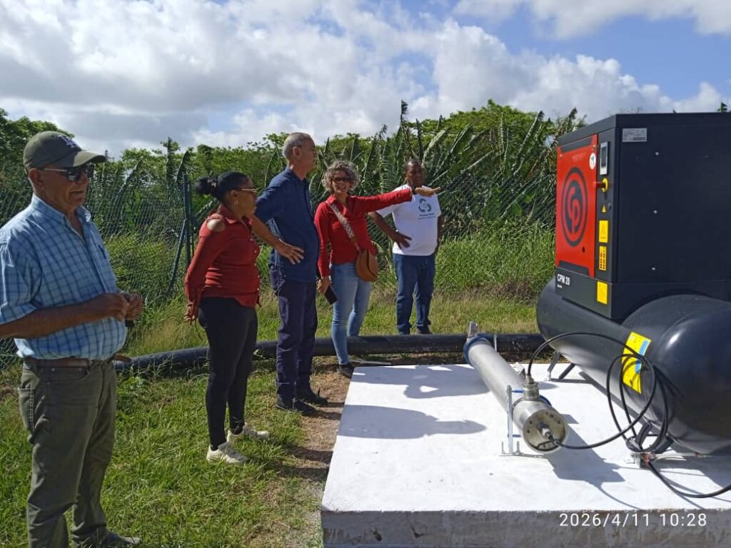 Ministro de Economía y Planificación constata avances del proyecto de biometano en Martí