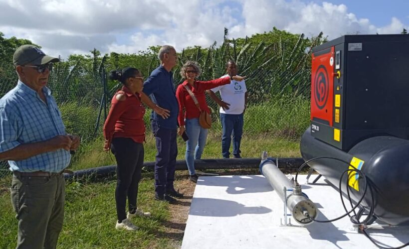 Ministro de Economía y Planificación constata avances del proyecto de biometano en Martí