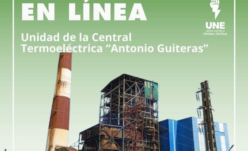CTE Antonio Guiteras en línea con el Sistema Electroenergético Nacional
