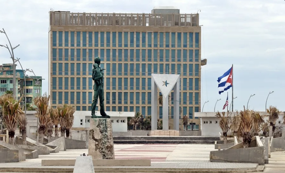 Fotografía del espacio central de La Tribuna Antimperialista este lunes, en La Habana, (Cuba). EFE/ Ernesto Mastrascusa
