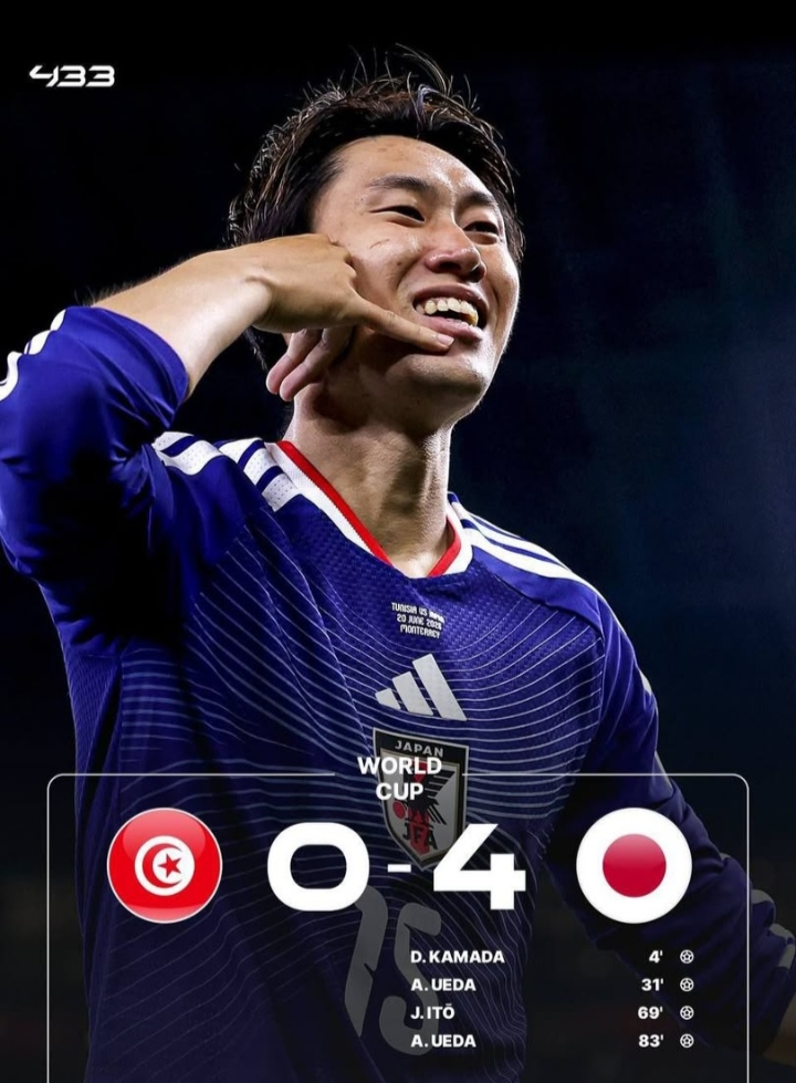 Japón aplastante frente a Túnez