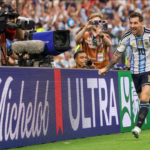Lionel Messi celebra en partido de Argentina frente a Austria. Foto: tomada de fifa.com