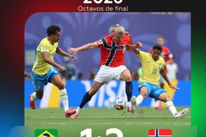 Los vikingos eliminan a la canarinha con doblete de Haaland